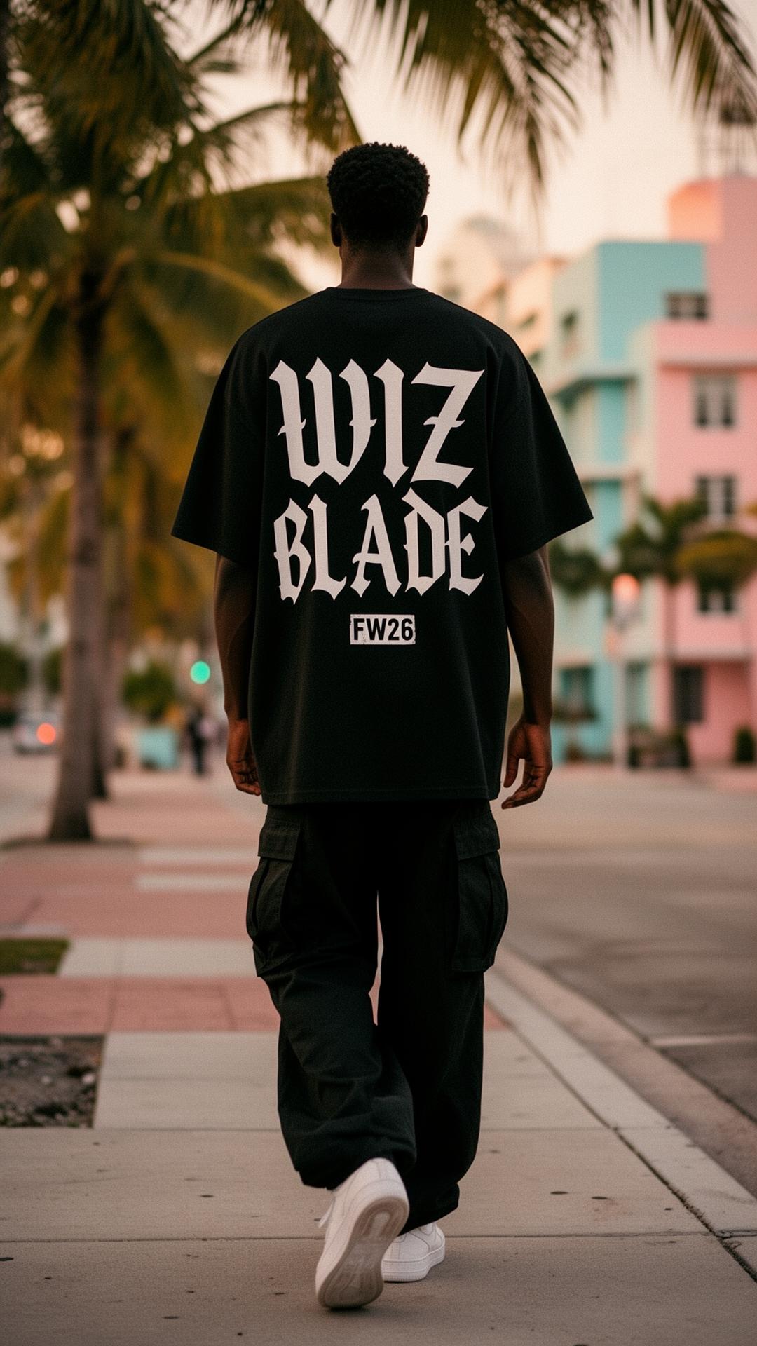 Ocean Drive — FW26 back print black tee