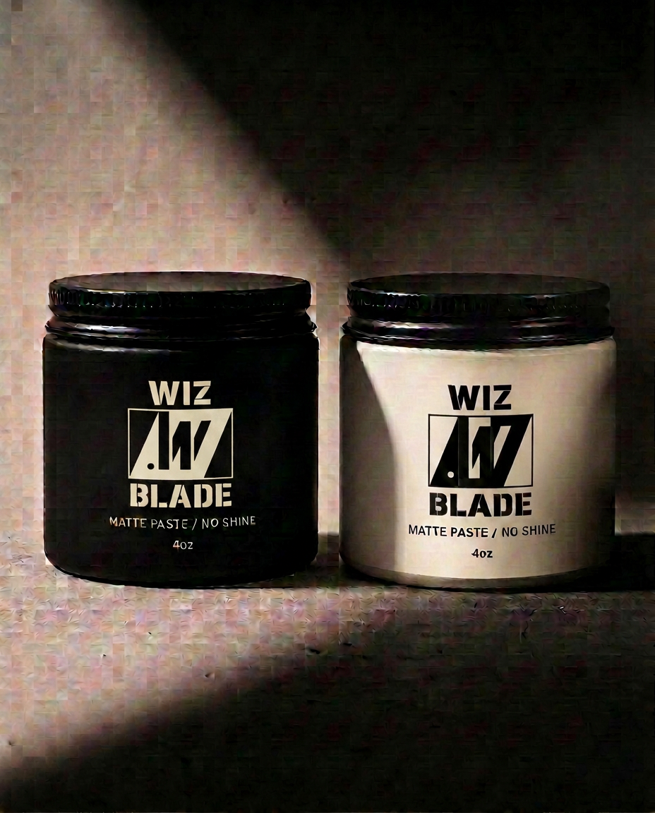 Wiz Blade Matte Paste — Black · Bone label